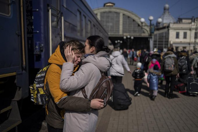 ‘No city anymore’: Mariupol survivors take train to safety