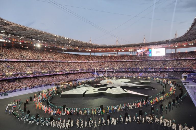 Paris hands Olympic flag to LA in pivotal closing ceremony